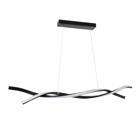 GLOBOSTAR® MORALES  Μοντέρνο Κρεμαστό Φωτιστικό Οροφής LED 54W 6048lm 300° AC 220-240V IP20 Ρυθμιζόμενο Λευκό CCT με Χειριστήριο από 2700K έως 6000K Dimmable - Lumileds SMD Chip - Μαύρο Ματ - Μ90 x Π14 x Υ14cm