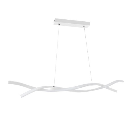 GLOBOSTAR® MORALES  Μοντέρνο Κρεμαστό Φωτιστικό Οροφής LED 54W 6048lm 300° AC 220-240V IP20 Ρυθμιζόμενο Λευκό CCT με Χειριστήριο από 2700K έως 6000K Dimmable - Lumileds SMD Chip - Λευκό Ματ - Μ90 x Π14 x Υ14cm
