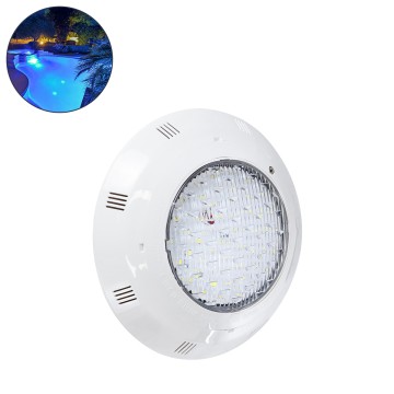 GLOBOSTAR® POOLETI  Υποβρύχιο Φωτιστικό για Σιντριβάνια/Πισίνες LED 25W 2125lm 120° DC 12V Αδιάβροχο IP68 Ψυχρό Λευκό 6000K Dimmable - Bridgelux SMD Chip - 2m VDE Rubber Καλώδιο - Φ30 x Υ6.5cm