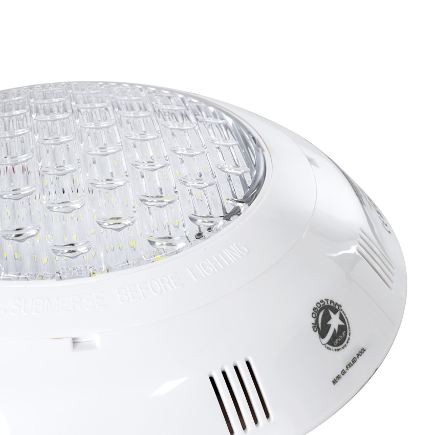 GLOBOSTAR® POOLETI  Υποβρύχιο Φωτιστικό για Σιντριβάνια/Πισίνες LED 25W 2125lm 120° DC 12V Αδιάβροχο IP68 Ψυχρό Λευκό 6000K Dimmable - Bridgelux SMD Chip - 2m VDE Rubber Καλώδιο - Φ30 x Υ6.5cm