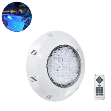 POOLETI  PRO Φωτιστικό Πισίνας LED 25W 1750lm 120° AC 12V Αδιάβροχο IP68 IK06 Tempered Glass Φ30 x Υ6.5cm RGB με Ασύρματο Χειριστήριο RF 2.4Ghz Εμβέλειας 60 Μέτρων - Bridgelux Chip - 2 Meter VDE Certified Cable