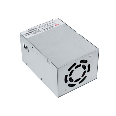 GLOBOSTAR® MEANWELL-PSPA1000-24  Τροφοδοτικό/Μετασχηματιστής Class I PELV 1000W 42A AC 220-240V σε DC 24V IP20 - Ρυθμιζόμενo από DC 22V έως DC 28V - Ασημί - Μ17 x Π12 x Υ9.3cm