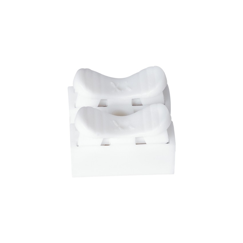 FAST-CONNECT  Διπλή Κλέμα Ταχείας Σύνδεσης & Διακλάδωσης Καλωδίων - 2 x Είσοδοι & 2 x Έξοδοι με Συμβατή Διατομή Καλωδίων 0.2mm² έως 1mm² - 250V 2A Max - Μ2 x Π1.7 x Υ1.3cm - Λευκό - Πακέτο 20 Τεμαχίων