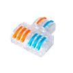 FAST-CONNECT  Διπλή σε Εξαπλή Κλέμα Ταχείας Σύνδεσης & Διακλάδωσης Καλωδίων - 2 x Είσοδοι & 6 x Έξοδοι με Συμβατή Διατομή Καλωδίων 0.08mm² έως 2.5mm² - 250V/4KV 32A Max - Μ3.6 x Π4 x Υ1.5cm - Διάφανο με Πορτοκαλί & Μπλε - Πακέτο 5 Τεμαχίων