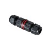 GLOBOSTAR® FAST-CONNECT  Διπλός Ι Σύνδεσμος Ταχείας Σύνδεσης & Διακλάδωσης Καλωδίων - 1 x Είσοδος & 1 x Έξοδος - Εσωτερική Τριπλή Κλέμα με Συμβατή Διατομή Καλωδίων 3 x 0.5mm² έως 3 x 2.5mm² - 450V 16A Max Αδιάβροχο IP68 - Μαύρο - Μ9 x Π2.5 x Υ2.5c