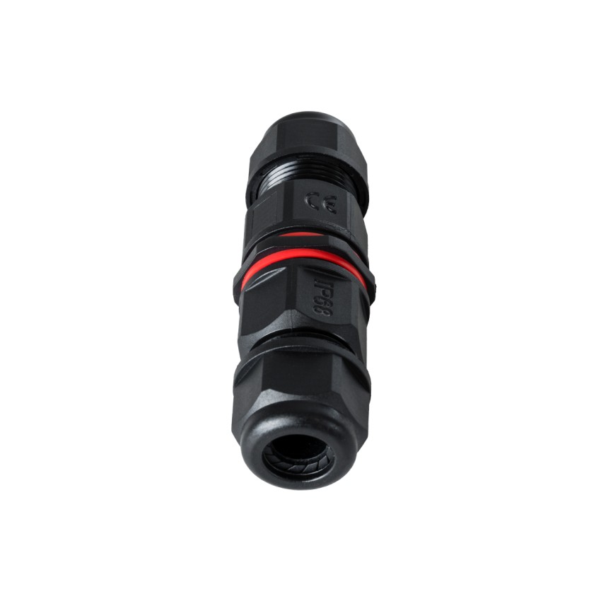 GLOBOSTAR® FAST-CONNECT  Διπλός Ι Σύνδεσμος Ταχείας Σύνδεσης & Διακλάδωσης Καλωδίων - 1 x Είσοδος & 1 x Έξοδος - Εσωτερική Τριπλή Κλέμα με Συμβατή Διατομή Καλωδίων 3 x 0.5mm² έως 3 x 2.5mm² - 450V 16A Max Αδιάβροχο IP68 - Μαύρο - Μ9 x Π2.5 x Υ2.5c