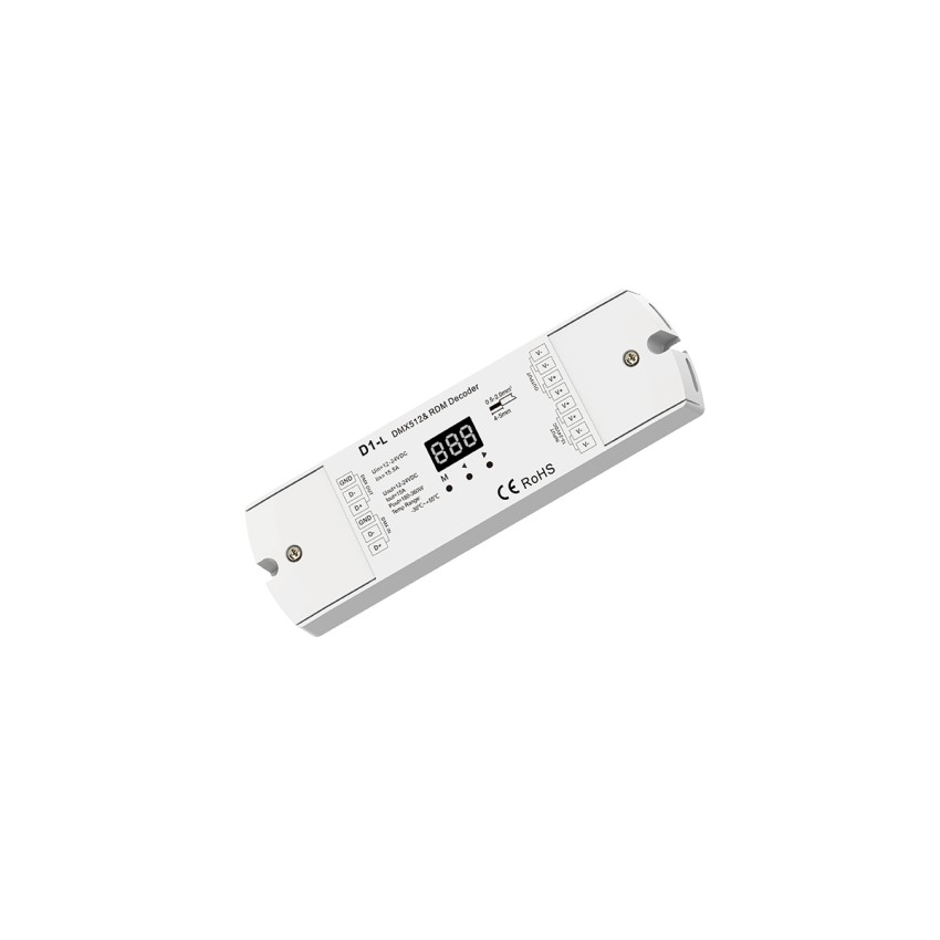D1-L SKYDANCE DC DMX & RDM Dimmer High Speed Controller / Decoder 1 Καναλιού DC 12-24V 1 x 15.5A 360W - Max 15.5A 360W - IP20 Μ17 x Π5 x Υ2.5cm