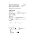D3-L SKYDANCE DC DMX & RDM Dimmer High Speed Controller / Decoder 3 Καναλιών DC 12-24V 3 x 6A 144W - Max 18.5A 432W - IP20 Μ17 x Π5 x Υ2.5cm