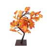 GLOBOSTAR® TREEDECO  Μοντέρνο Επιτραπέζιο Φωτιστικό Πορτατίφ LED 2W 100lm 200° DC 5V με USB 2.0 IP20 Θερμό Λευκό 2700K - Πορτοκαλί & Καφέ - Μ30 x Π30 x Υ41cm