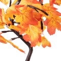 GLOBOSTAR® TREEDECO  Μοντέρνο Επιτραπέζιο Φωτιστικό Πορτατίφ LED 2W 100lm 200° DC 5V με USB 2.0 IP20 Θερμό Λευκό 2700K - Πορτοκαλί & Καφέ - Μ30 x Π30 x Υ41cm