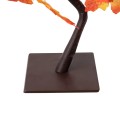 GLOBOSTAR® TREEDECO  Μοντέρνο Επιτραπέζιο Φωτιστικό Πορτατίφ LED 2W 100lm 200° DC 5V με USB 2.0 IP20 Θερμό Λευκό 2700K - Πορτοκαλί & Καφέ - Μ30 x Π30 x Υ41cm