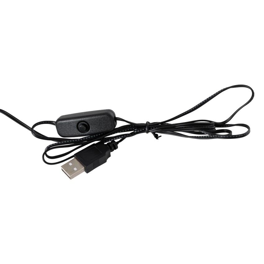 GLOBOSTAR® TREEDECO  Μοντέρνο Επιτραπέζιο Φωτιστικό Πορτατίφ LED 2W 100lm 200° DC 5V με USB 2.0 IP20 Θερμό Λευκό 2700K - Πορτοκαλί & Καφέ - Μ30 x Π30 x Υ41cm