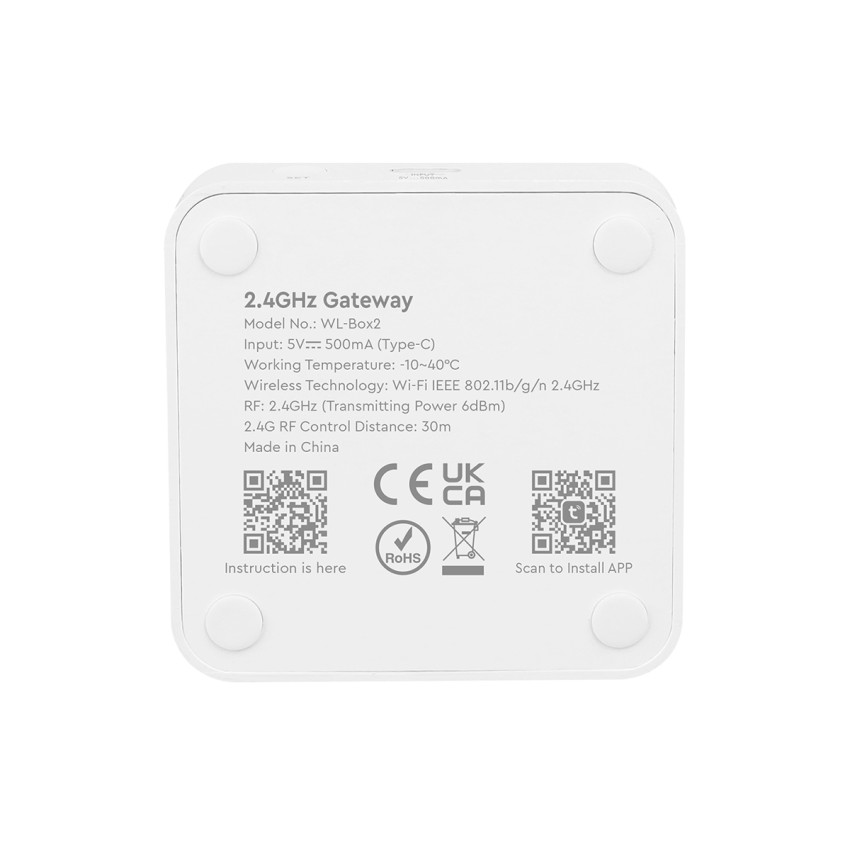 WL-BOX2 Mi-BOXER Smart Gateway Bridge Adapter WiFi to RF 2.4Ghz - Tuya Smart APP - USB Type-C DC 5V - IP20 Μ6.4 x Π6.4 x Υ1.5cm