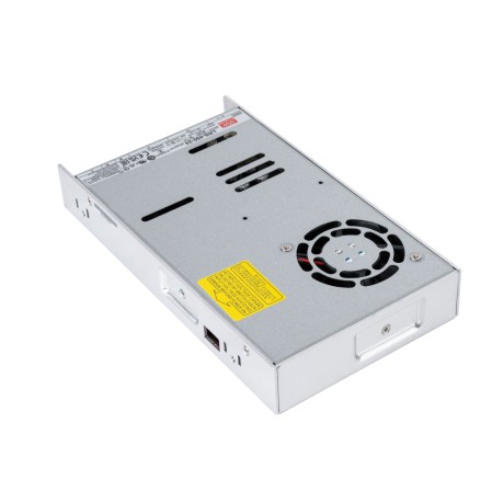 GLOBOSTAR® MEANWELL-LRS450-24  Τροφοδοτικό/Μετασχηματιστής PELV 450W 18.8A DC 24V IP20 - AC 220-240V σε DC 24V / Ρυθμιζόμενo από DC 21.6V έως DC 28.8V - Μ22.5 x Π12.4 x Υ3.5cm