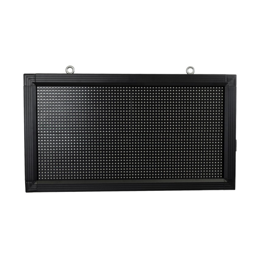 DISPLAY  LED Scrolling Display 64x32cm - Κυλιόμενη Ψηφιακή Πινακίδα / Επιγραφή Μονής Όψης P10 LED SMD AC 220-240V - Λειτουργία μέσω Wi-Fi με Εφαρμογή APP - Αισθήτηρας Θερμοκρασίας και Υγρασίας - Αδιάβροχο IP65 - Μ72 x Π9 x Υ42.5cm - RGB