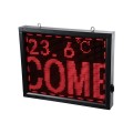 Scrolling Display 64x48cm - Κυλιόμενη Ψηφιακή Πινακίδα / Επιγραφή Μονής Όψης P10 LED SMD AC 220-240V - Λειτουργία μέσω Wi-Fi με Εφαρμογή APP - Αισθήτηρας Θερμοκρασίας και Υγρασίας - Αδιάβροχο IP65 - Μ72 x Π9 x Υ56cm - Κόκκινο