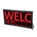 GLOBOSTAR® DISPLAY  Κυλιόμενη Ψηφιακή Επιγραφή 96x48cm P10 Μονής Όψης LED AC 220-240V Αδιάβροχο IP65 Κόκκινο - WiFi Control μέσω FK APP - Αισθητήρας Θερμοκρασίας & Υγρασίας - Μ104 x Π9 x Υ56cm
