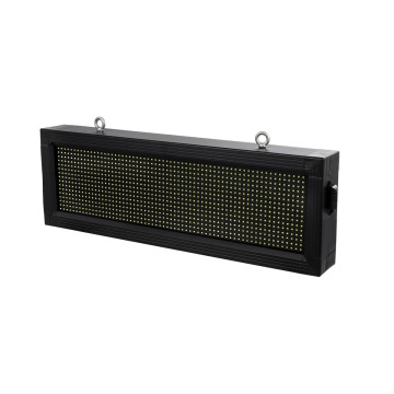 GLOBOSTAR®DISPLAY  Κυλιόμενη Ψηφιακή Επιγραφή 64x16cm P10 Μονής Όψης LED AC 220-240V Αδιάβροχο IP65 Ψυχρό Λευκό 6000K - WiFi Control μέσω FK APP - Αισθητήρας Θερμοκρασίας & Υγρασίας - Μ72 x Π9 x Υ24cm