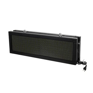 GLOBOSTAR® DISPLAY  Κυλιόμενη Ψηφιακή Επιγραφή Διπλής Όψης 64x16cm P10 64x16 Pixel LED 100W AC 220-240V Αδιάβροχο IP65 Ψυχρό Λευκό 6000K - WiFi Control μέσω FK APP - Αισθητήρας Θερμοκρασίας & Υγρασίας - Μ70.5 x Π11 x Υ22.5cm