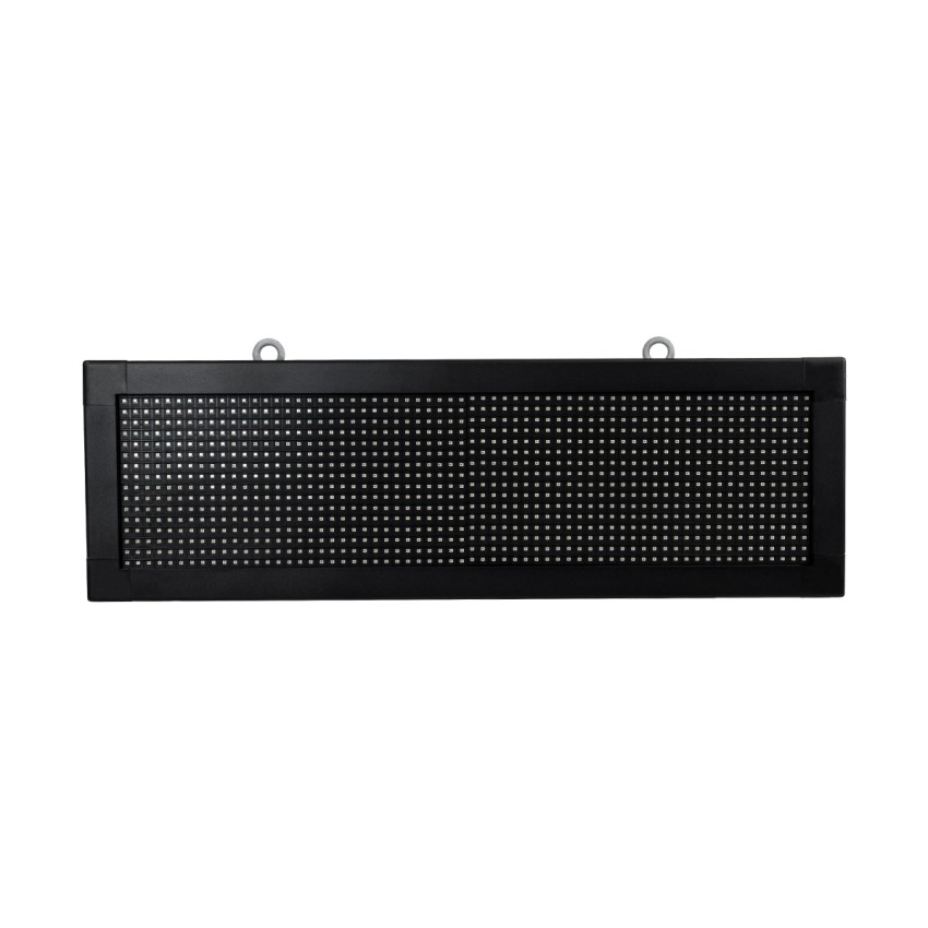 GLOBOSTAR® DISPLAY  Κυλιόμενη Ψηφιακή Επιγραφή 64x16cm P10 Διπλής Όψης LED AC 220-240V Αδιάβροχο IP65 Πορτοκαλί - WiFi Control μέσω FK APP - Αισθητήρας Θερμοκρασίας & Υγρασίας - Μ70.5 x Π11 x Υ22.5cm