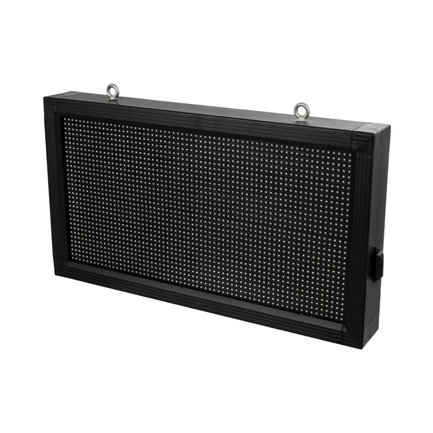 DISPLAY  LED Scrolling Display 64x32cm - Κυλιόμενη Ψηφιακή Πινακίδα / Επιγραφή Μονής Όψης P10 LED SMD AC 220-240V - Λειτουργία μέσω Wi-Fi με Εφαρμογή APP - Αισθήτηρας Θερμοκρασίας και Υγρασίας - Αδιάβροχο IP65 - Μ72 x Π9 x Υ42.5cm - Πορτοκαλί