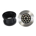 UNDERGROUND-SINA  Χωνευτό Φωτιστικό Σποτ Δαπέδου LED 18W 1620lm 15° DC 24V Αδιάβροχο IP68 Φ20 x Υ11cm Θερμό Λευκό 2700K - Ανοξείδωτο Ατσάλι