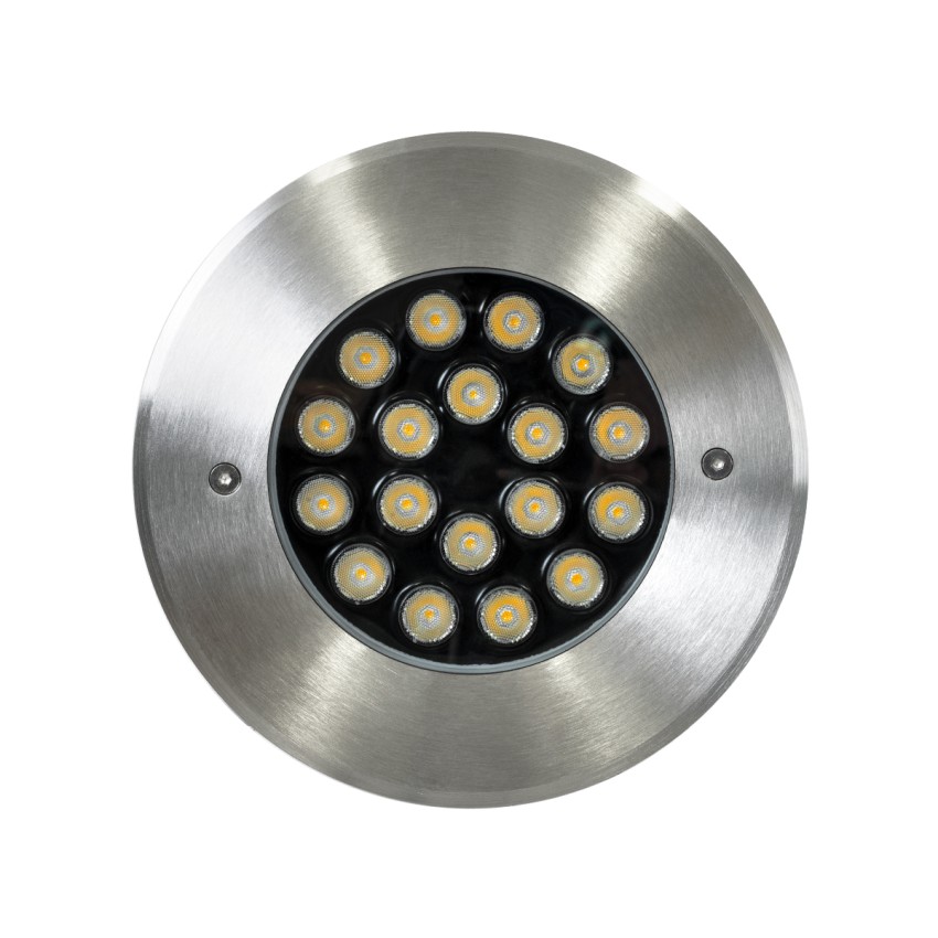UNDERGROUND-SINA  Χωνευτό Φωτιστικό Σποτ Δαπέδου LED 18W 1710lm 15° DC 24V Αδιάβροχο IP68 Φ20 x Υ11cm Φυσικό Λευκό 4500K - Ανοξείδωτο Ατσάλι