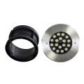 UNDERGROUND-SINA  Χωνευτό Φωτιστικό Σποτ Δαπέδου LED 18W 1710lm 15° DC 24V Αδιάβροχο IP68 Φ20 x Υ11cm Φυσικό Λευκό 4500K - Ανοξείδωτο Ατσάλι