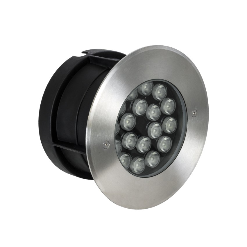 UNDERGROUND-SINA  Χωνευτό Φωτιστικό Σποτ Δαπέδου LED 18W 1530lm 15° DC 24V Αδιάβροχο IP68 Φ20 x Υ11cm RGBW DMX512 - Ανοξείδωτο Ατσάλι