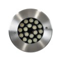 UNDERGROUND-SINA  Χωνευτό Φωτιστικό Σποτ Δαπέδου LED 18W 1530lm 15° DC 24V Αδιάβροχο IP68 Φ20 x Υ11cm RGBW DMX512 - Ανοξείδωτο Ατσάλι