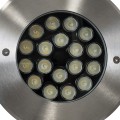UNDERGROUND-SINA  Χωνευτό Φωτιστικό Σποτ Δαπέδου LED 18W 1530lm 15° DC 24V Αδιάβροχο IP68 Φ20 x Υ11cm RGBW DMX512 - Ανοξείδωτο Ατσάλι
