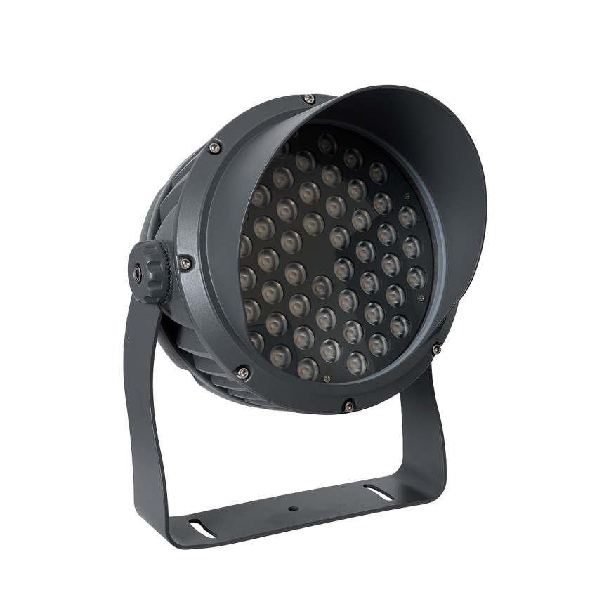 FLOOD-DIMO  Προβολέας Wall Washer με Αντιθαμβωτική Γρίλια για Φωτισμό Κτιρίων LED 54W 4860lm 10° AC 220-240V Αδιάβροχο IP67 Μ26 x Π28 x Υ35cm Θερμό Λευκό 2700K - Γκρι Ανθρακί