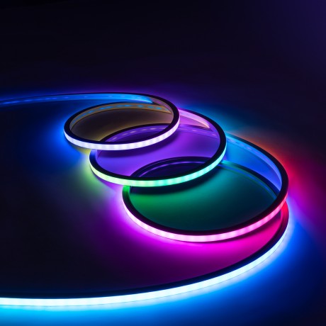 GLOBOSTAR® NEONIO-A  Ψηφιακή Pixel Addressable Ταινία Neon Flex LED 14.4W/m 864lm/m 90° DC 12V Αδιάβροχο IP65 60 x SMD5050 Chip/m 20 x Pixel/m Πολύχρωμο RGB Dimmable SPI/TTL Protocol IC SM16703P/WS2811/WS2812 - Sanan SMD Chip - Μ1000 x Π1.4 x Υ1.4cm - Ρολ