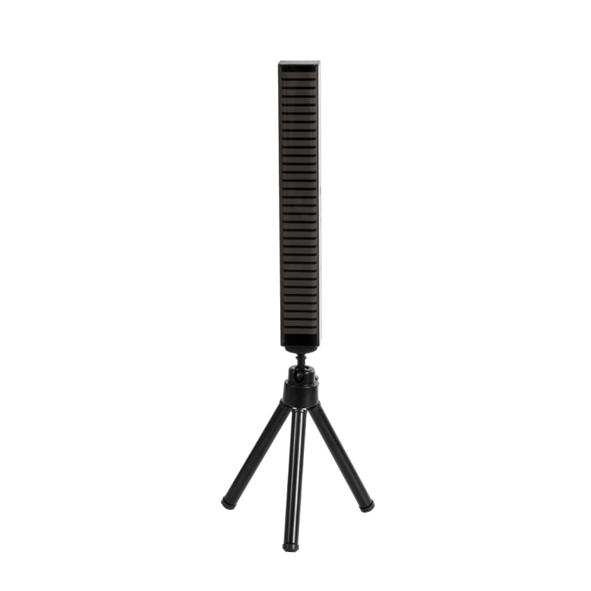 DIGICOLUMN  Μοντέρνο Επιτραπέζιο Φωτιστικό Γραφείου WiFi Digital Pixel Rhythm Music Bar LED 8W 640lm 90° DC 5V με USB 2.0 & WiFi Mobile APP IP20 - Εναλλαγή Φωτισμού μέσω WiFi Εφαρμογής - Πολύχρωμο RGB - Dimmable - Μαύρο - Μ2.3 x Π2.5 x Υ19cm