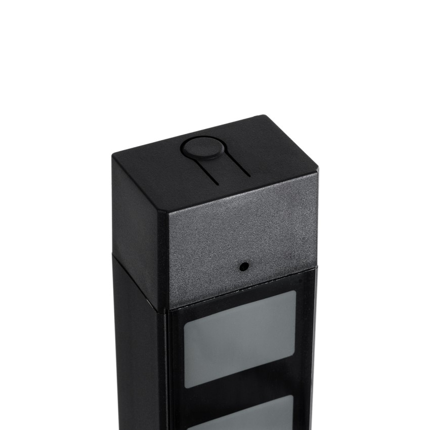 DIGICOLUMN  Μοντέρνο Επιδαπέδιο Φωτιστικό Γραφείου Digital Pixel Rhythm Music Bar LED 12W 960lm 90° DC 5V με USB 2.0 IP20 - Εναλλαγή Φωτισμού μέσω Τηλεχειριστηρίου - Πολύχρωμο RGB - Dimmable - Μαύρο - Μ3.4 x Π2.5 x Υ122cm