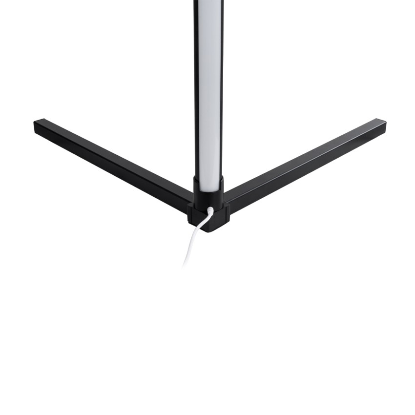 GLOBOSTAR® DIGICOLUMN  Μοντέρνο Επιδαπέδιο Γραμμικό Ψηφιακό Φωτιστικό Digital Pixel Symphony Bar με RF Ασύρματο Χειριστήριο LED 16W 1280lm 180° DC 5V με USB 2.0 IP20 Πολύχρωμο RGB Dimmable - Μαύρο - Φ3 x Υ165cm