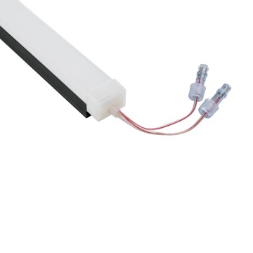 GLOBOSTAR® NEONIO-B  Βάση Στήριξης για Neon Flex LED Αδιάβροχο IP65 - Μαύρο Ματ - Μ300 x Π2.9 x Υ1.9cm