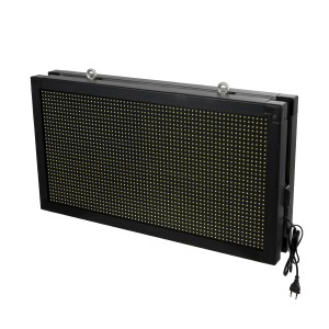 GLOBOSTAR® DISPLAY  Κυλιόμενη Ψηφιακή Επιγραφή Διπλής Όψης 64x32cm P10 64x32 Pixel LED 200W AC 220-240V Αδιάβροχο IP65 Ψυχρό Λευκό 6000K - WiFi Control μέσω FK APP - Αισθητήρας Θερμοκρασίας & Υγρασίας - Μ70 x 11 x Υ38.5cm