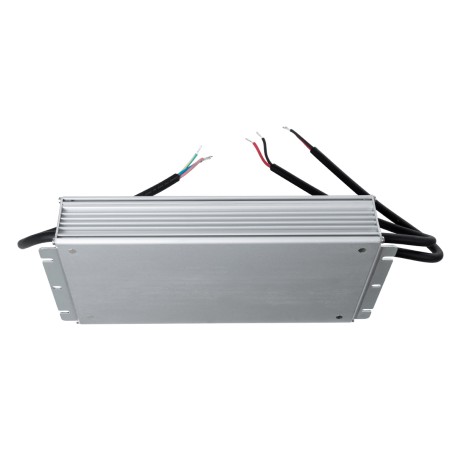 GLOBOSTAR® MEANWELL-HLG480H-24A  Τροφοδοτικό/Μετασχηματιστής Class I SELV 480W 20A AC 220-240V σε DC 24V Αδιάβροχο IP65 - Ρυθμιζόμενo από DC 20.4V έως DC 25.2V - Ασημί - Μ26.2 x Π12.5 x Υ4.4cm