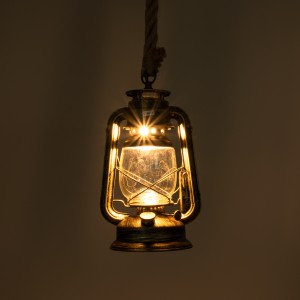 BARBAROSSA  Vintage Κρεμαστό Φωτιστικό Ανάρτηση Μονόφωτο 1 x E27 IP20 Μπρούτζινο Μέταλλο, Διάφανο Γυαλί με Μπεζ Σχοινί - Μ18 x Π18 x Υ28cm