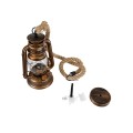 GLOBOSTAR® BARBAROSSA  Vintage Κρεμαστό Φωτιστικό Οροφής με Ντουί 1 x E27 AC 220-240V IP20 - Χάλκινο Εφέ Σκουριάς - Μ18 x Π18 x Υ28cm