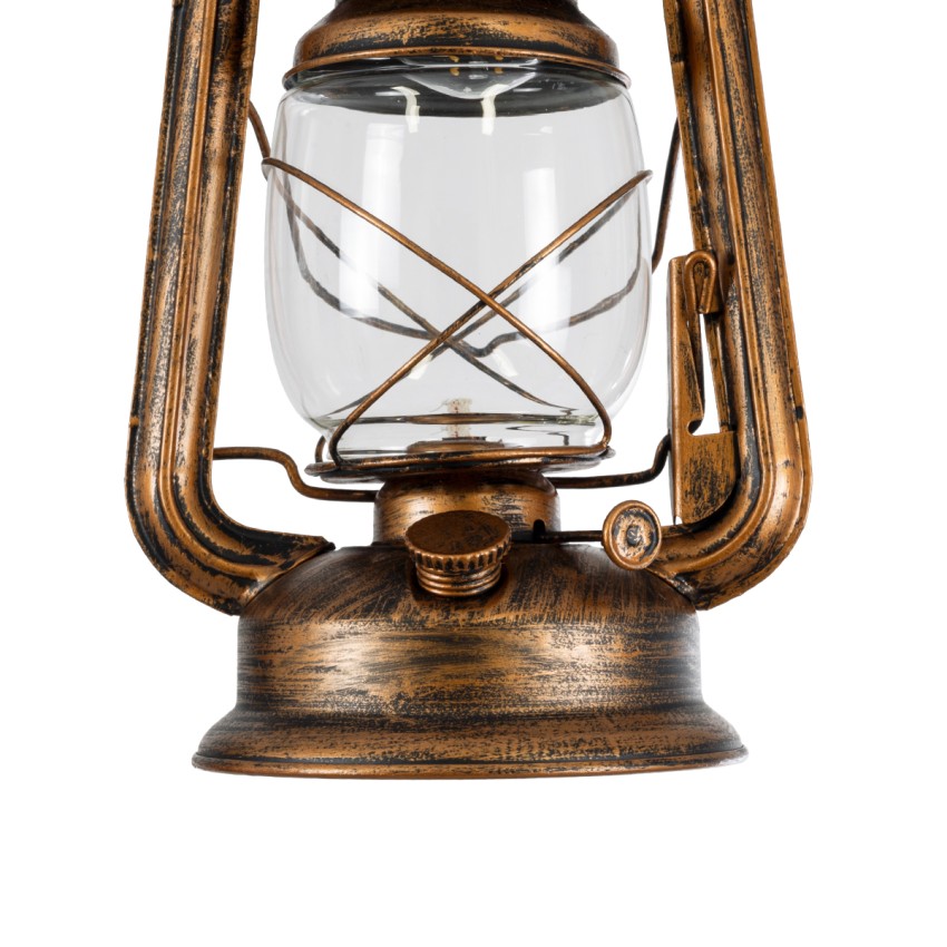GLOBOSTAR® BARBAROSSA  Vintage Κρεμαστό Φωτιστικό Οροφής με Ντουί 1 x E27 AC 220-240V IP20 - Χάλκινο Εφέ Σκουριάς - Μ18 x Π18 x Υ28cm