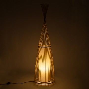 GLOBOSTAR® AZORES  Boho Επιδαπέδιο Φωτιστικό με Ντουί 1 x E27 AC 220-240V IP20 - Μπεζ - Μ40 x Π40 x Υ150cm