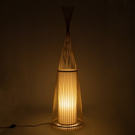 GLOBOSTAR® AZORES  Boho Επιδαπέδιο Φωτιστικό με Ντουί 1 x E27 AC 220-240V IP20 - Μπεζ - Μ40 x Π40 x Υ150cm