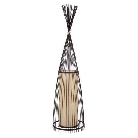 GLOBOSTAR® AZORES  Boho Επιδαπέδιο Φωτιστικό με Ντουί 1 x E27 AC 220-240V IP20 - Καφέ & Μπεζ - Μ40 x Π40 x Υ150cm