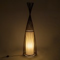 GLOBOSTAR® AZORES  Boho Επιδαπέδιο Φωτιστικό με Ντουί 1 x E27 AC 220-240V IP20 - Καφέ & Μπεζ - Μ40 x Π40 x Υ150cm