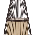 GLOBOSTAR® AZORES  Boho Επιδαπέδιο Φωτιστικό με Ντουί 1 x E27 AC 220-240V IP20 - Καφέ & Μπεζ - Μ40 x Π40 x Υ150cm
