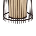 GLOBOSTAR® AZORES  Boho Επιδαπέδιο Φωτιστικό με Ντουί 1 x E27 AC 220-240V IP20 - Καφέ & Μπεζ - Μ40 x Π40 x Υ150cm