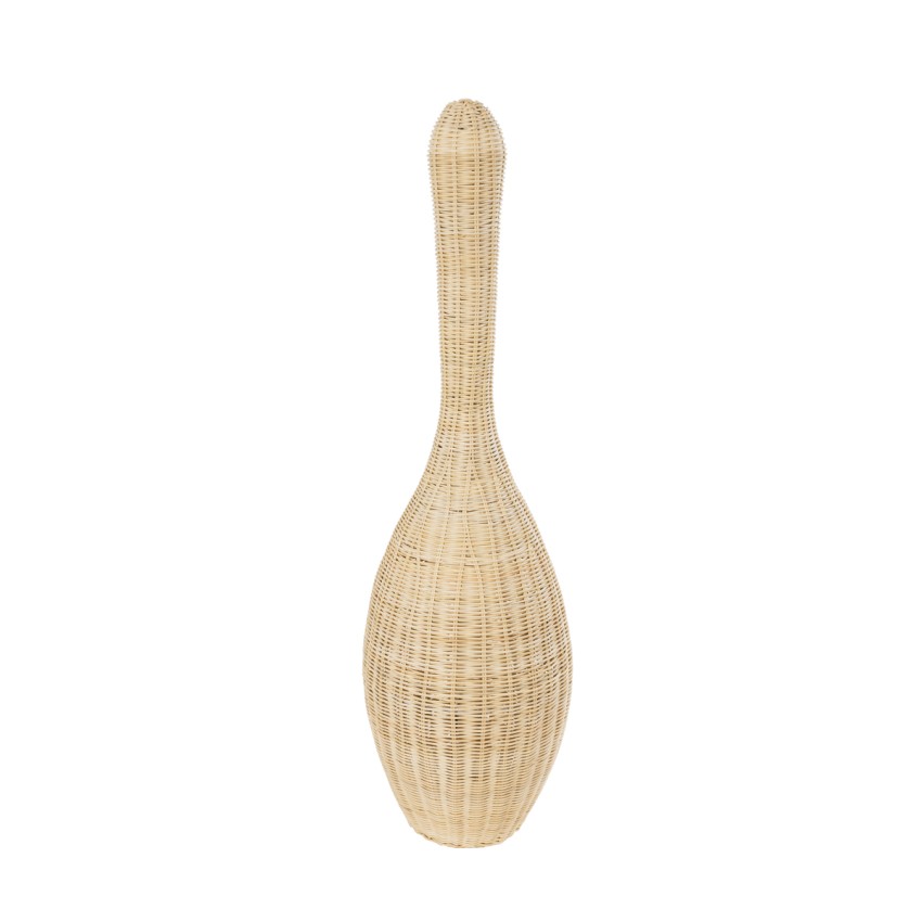 PARADIS  Boho Επιδαπέδιο Φωτιστικό Μονόφωτο 1 x E27 IP20 Μπεζ Ξύλο - Μ30 x Π30 x Υ100cm