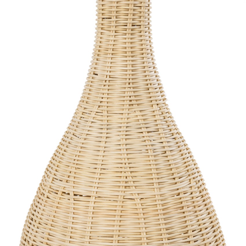 PARADIS  Boho Επιδαπέδιο Φωτιστικό Μονόφωτο 1 x E27 IP20 Μπεζ Ξύλο - Μ30 x Π30 x Υ100cm